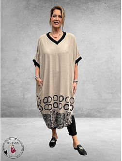 Gozzip Jurk Nia Zand/Zwart